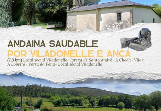 Aberta a inscrición para unha nova andaina saudable por Viladonelle e Anca o domingo 12 de maio